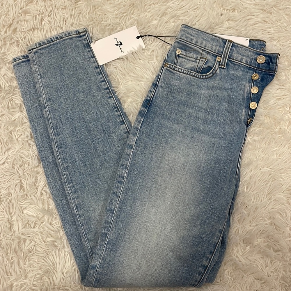 7 For All Mankind high waist skinny jeans NWT